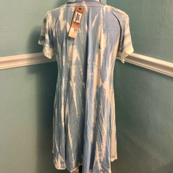 Rays Sun Tie-Dye V-Neck Women's Dress L New - Picture 4 of 12
